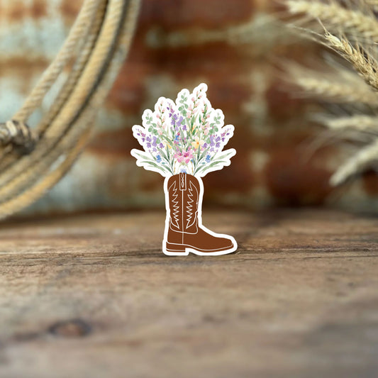 Bouquet & Boots Sticker