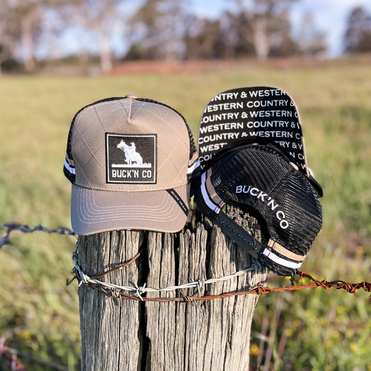 Quilted Grey Trucker Cap