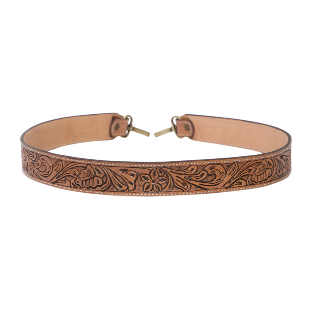 Tooled Leather Handbag Strap
