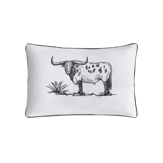 Paseo Road Ranch Life Steer Indoor/Outdoor Pillow
