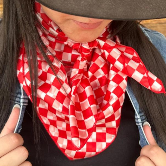 Checked Out Wild Rag - Red