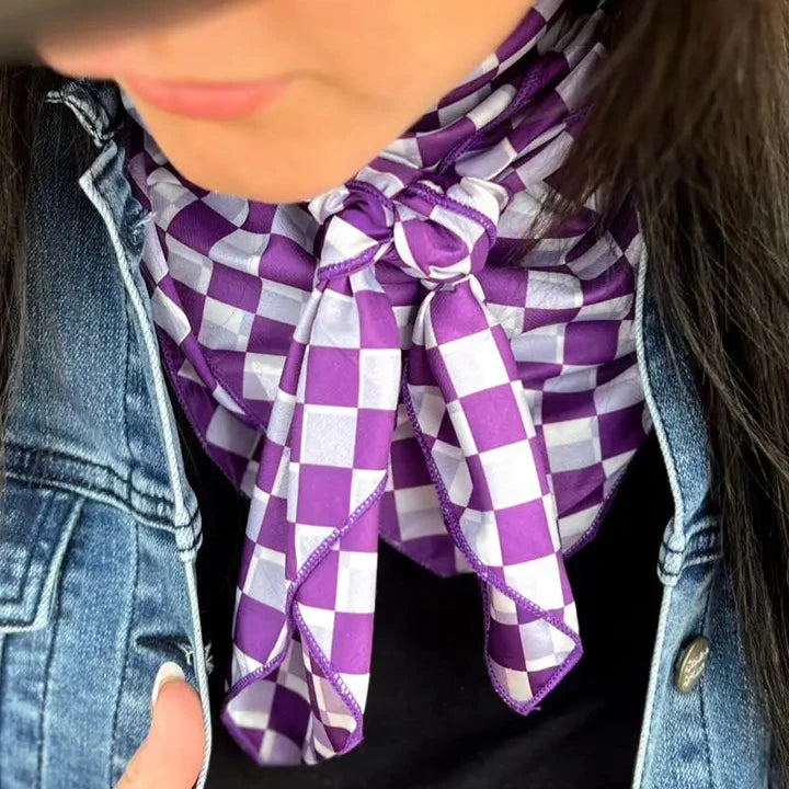 Checked Out Wild Rag - Purple