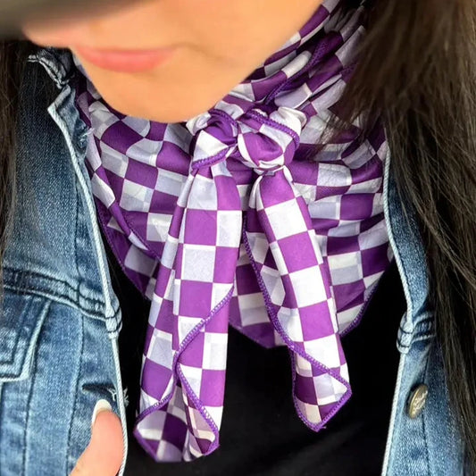 Checked Out Wild Rag - Purple