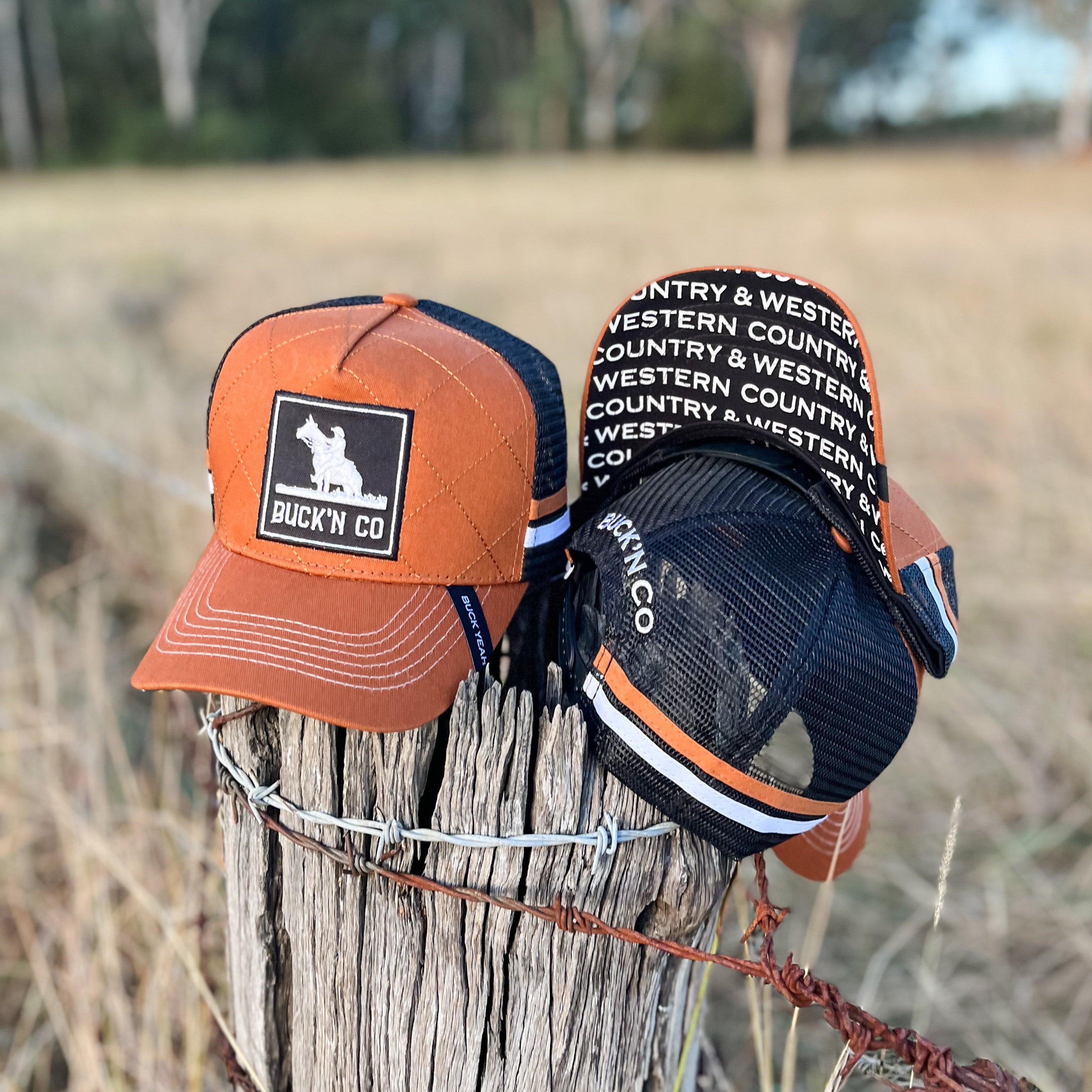 Quilted Rust Trucker Cap – BUCK'N CO