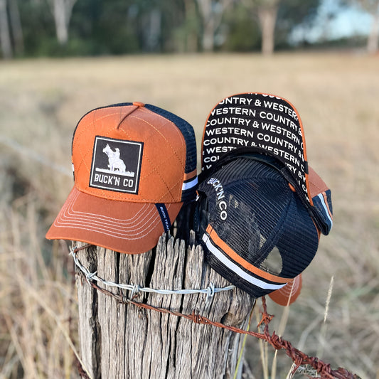 Quilted Rust Trucker Cap