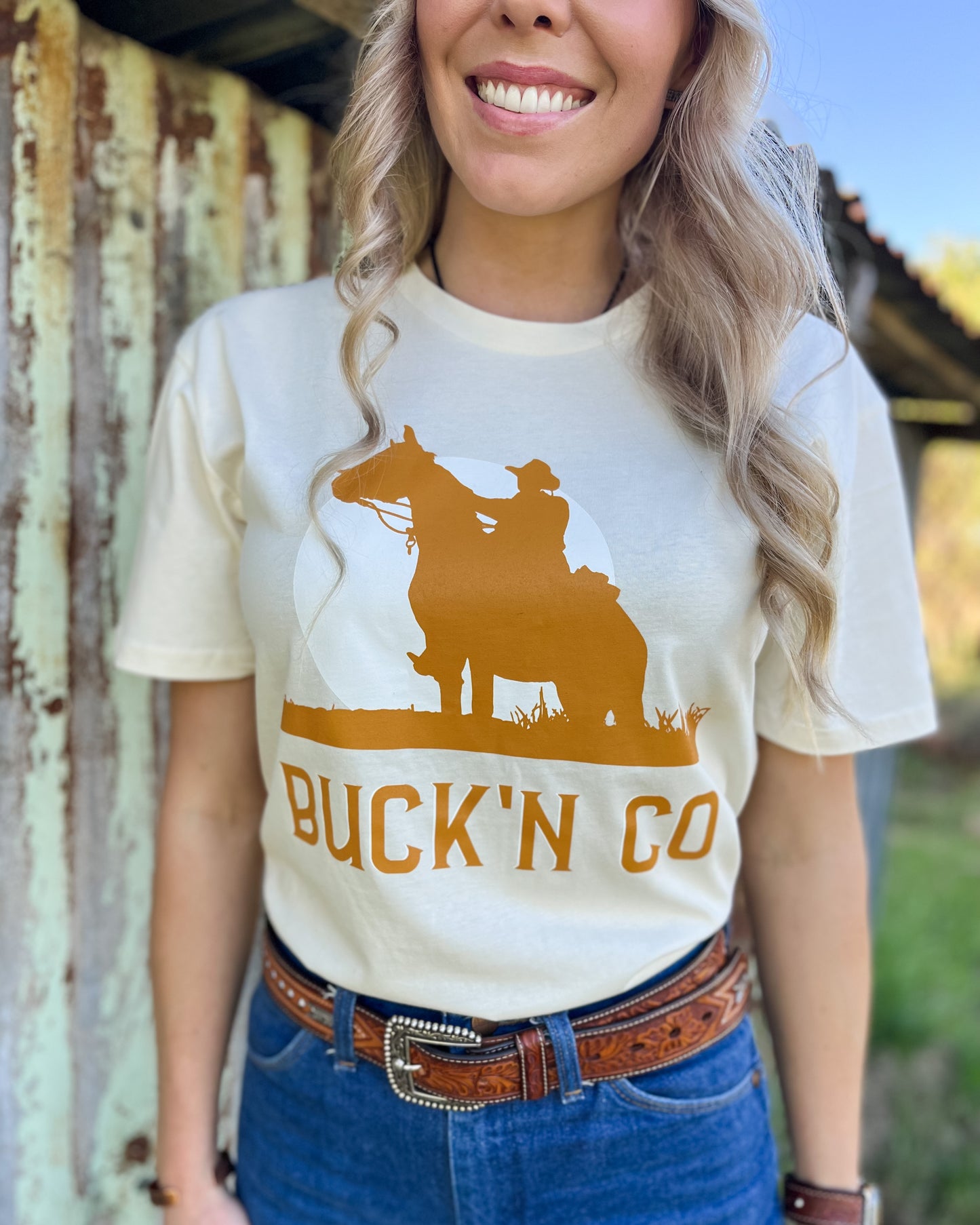 BUCK'N CO Unisex T Shirt - White