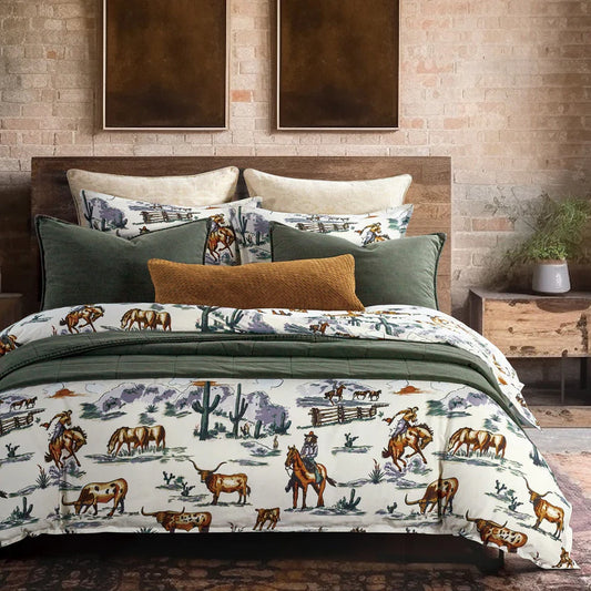 Paseo Road Ranch Life in Colour Reversible Quilt Cover Set