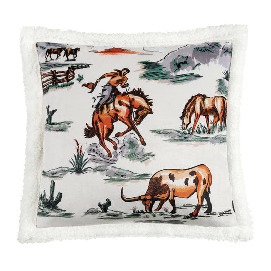 Paseo Road Ranch Life Sherpa Cushion