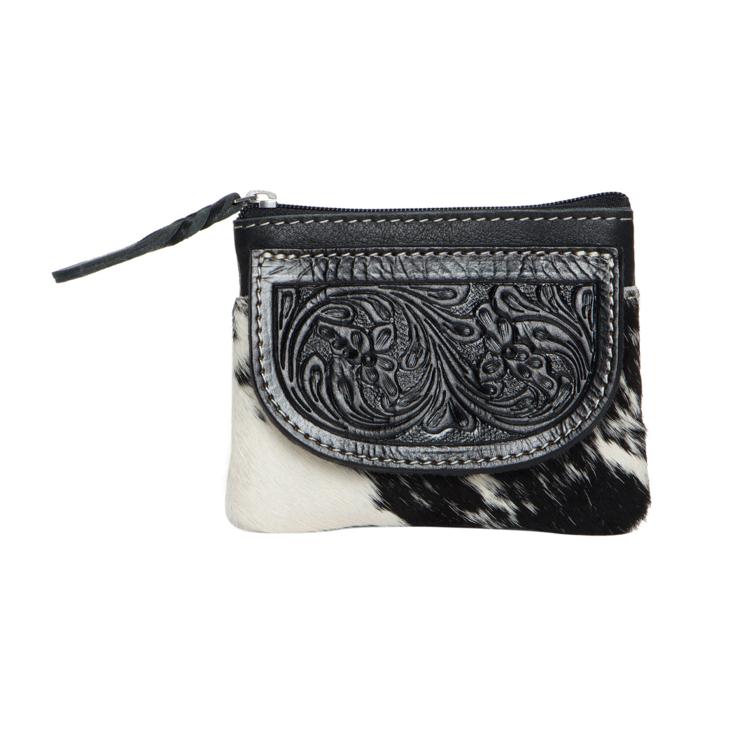Tooled Zip Penny Purse