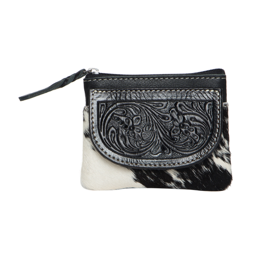 Tooled Zip Penny Purse