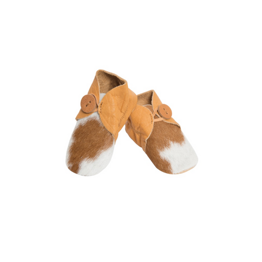 Cowhide Baby Booties