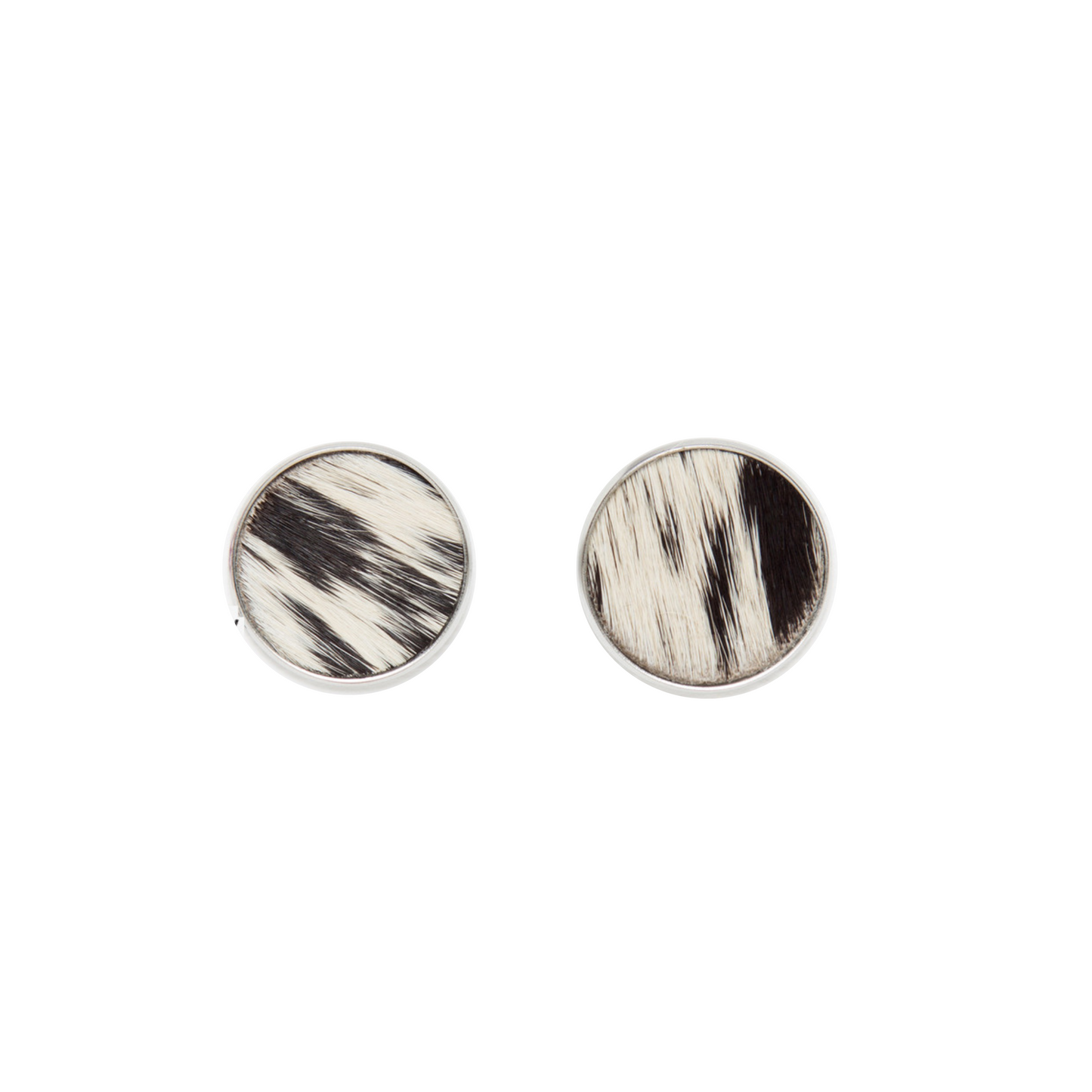 Large Cowhide Stud Earrings