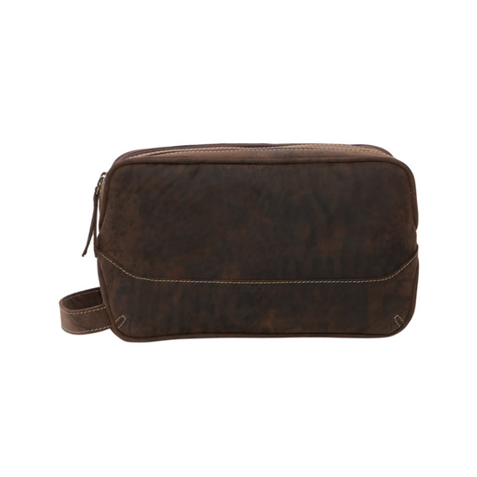 Antique Leather Toiletry Bag