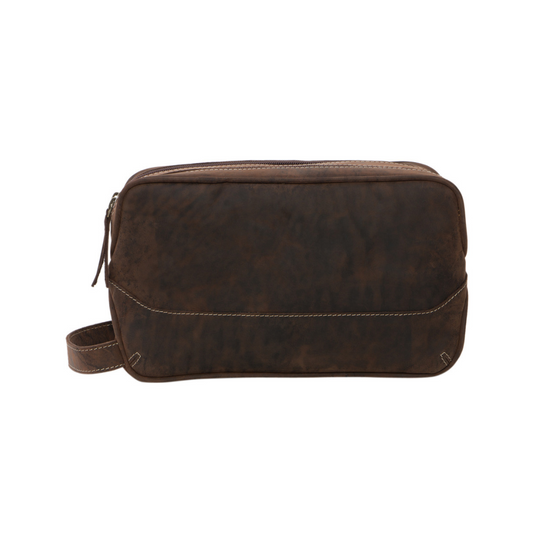 Leather Toiletry Bag - Amarillo