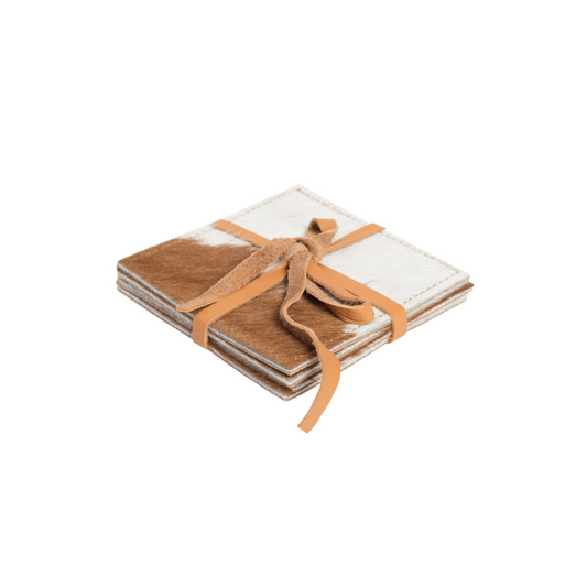 Cowhide Coasters (set of 4)