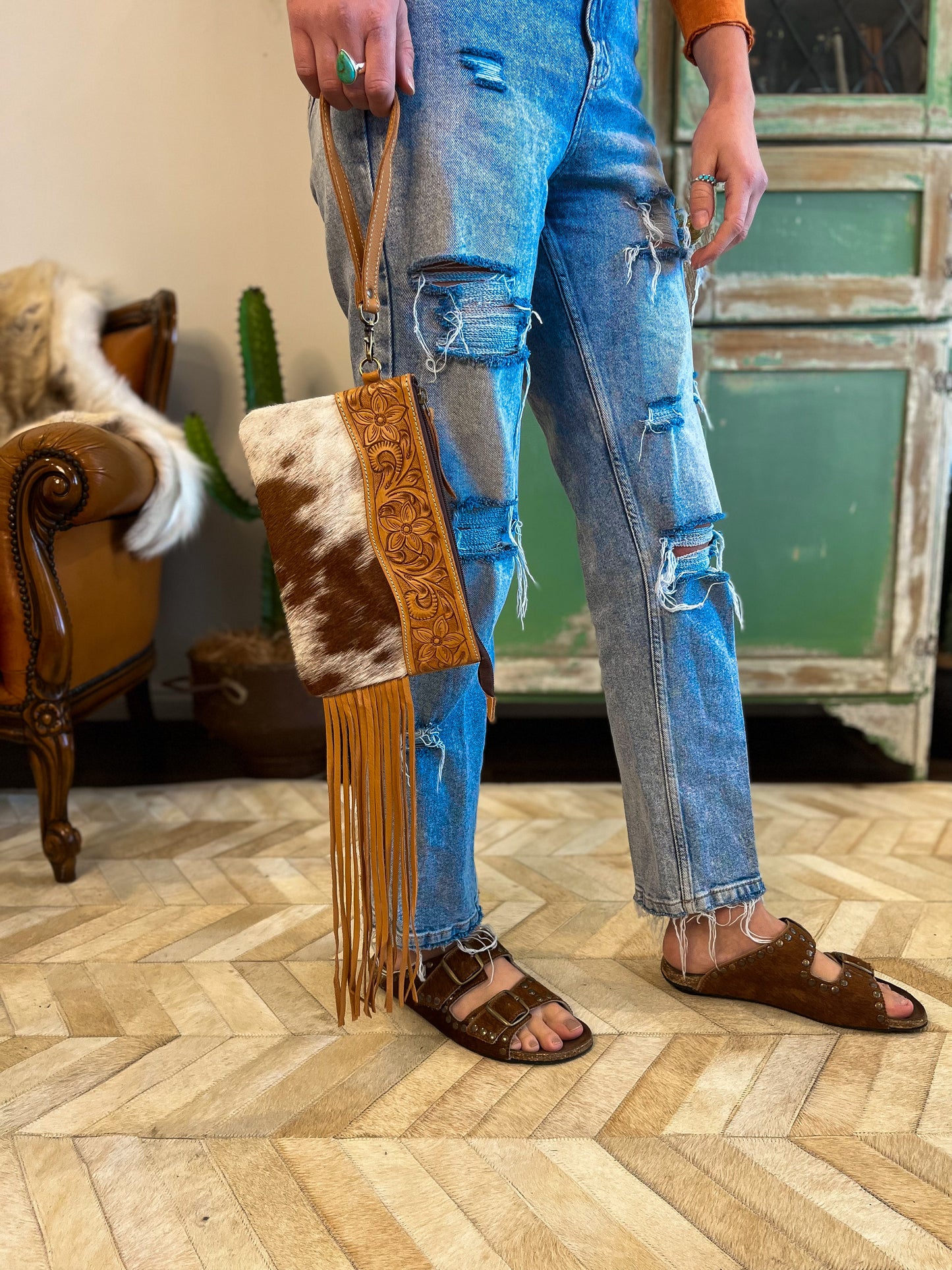 Cowhide Sandals
